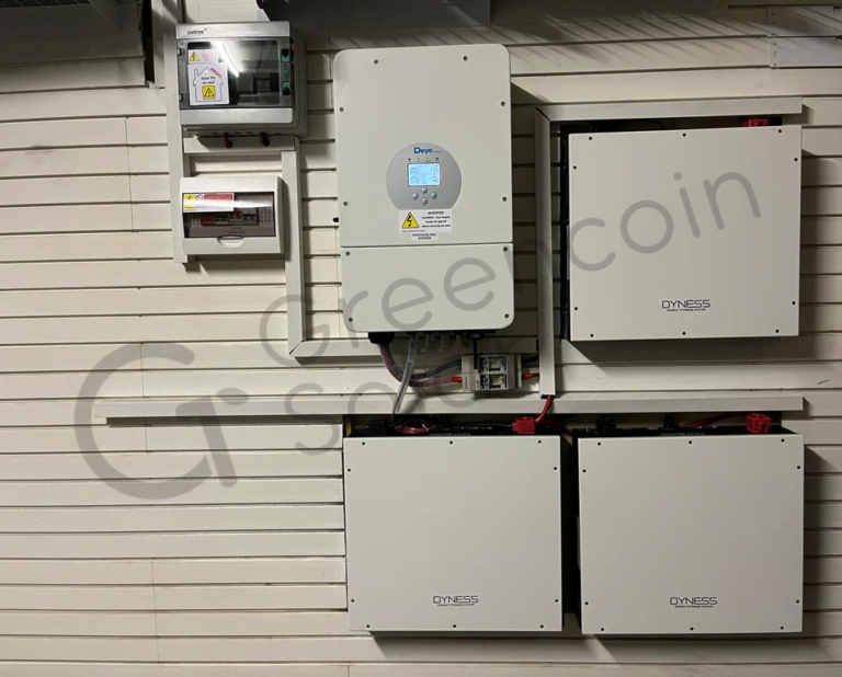 Solar inverter and batteries neatly installed