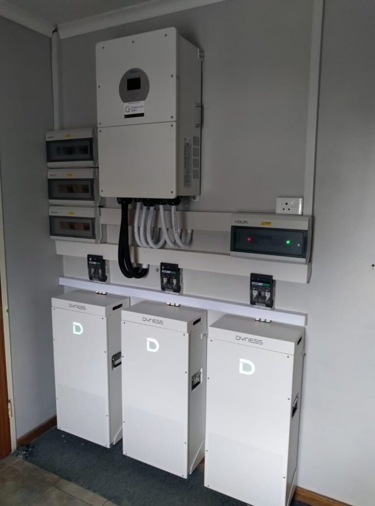 Solar inverter and three batteries